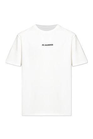 Cream Cotton T-shirt with a logo JIL SANDER+ - Vitkac AS
